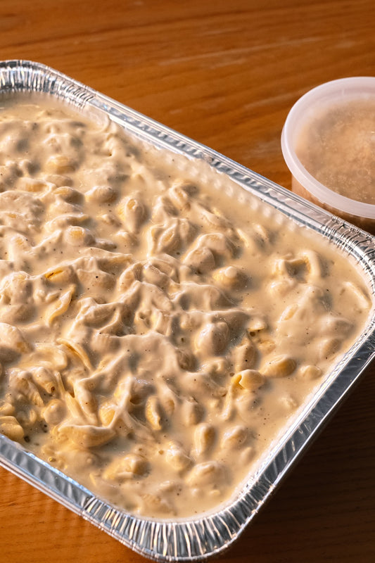 Half Pan of White Cheddar Cracker Mac