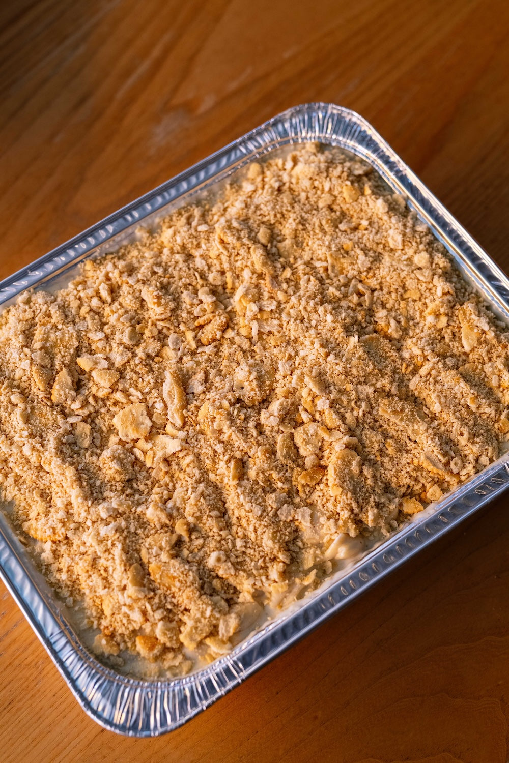 Half Pan of White Cheddar Cracker Mac